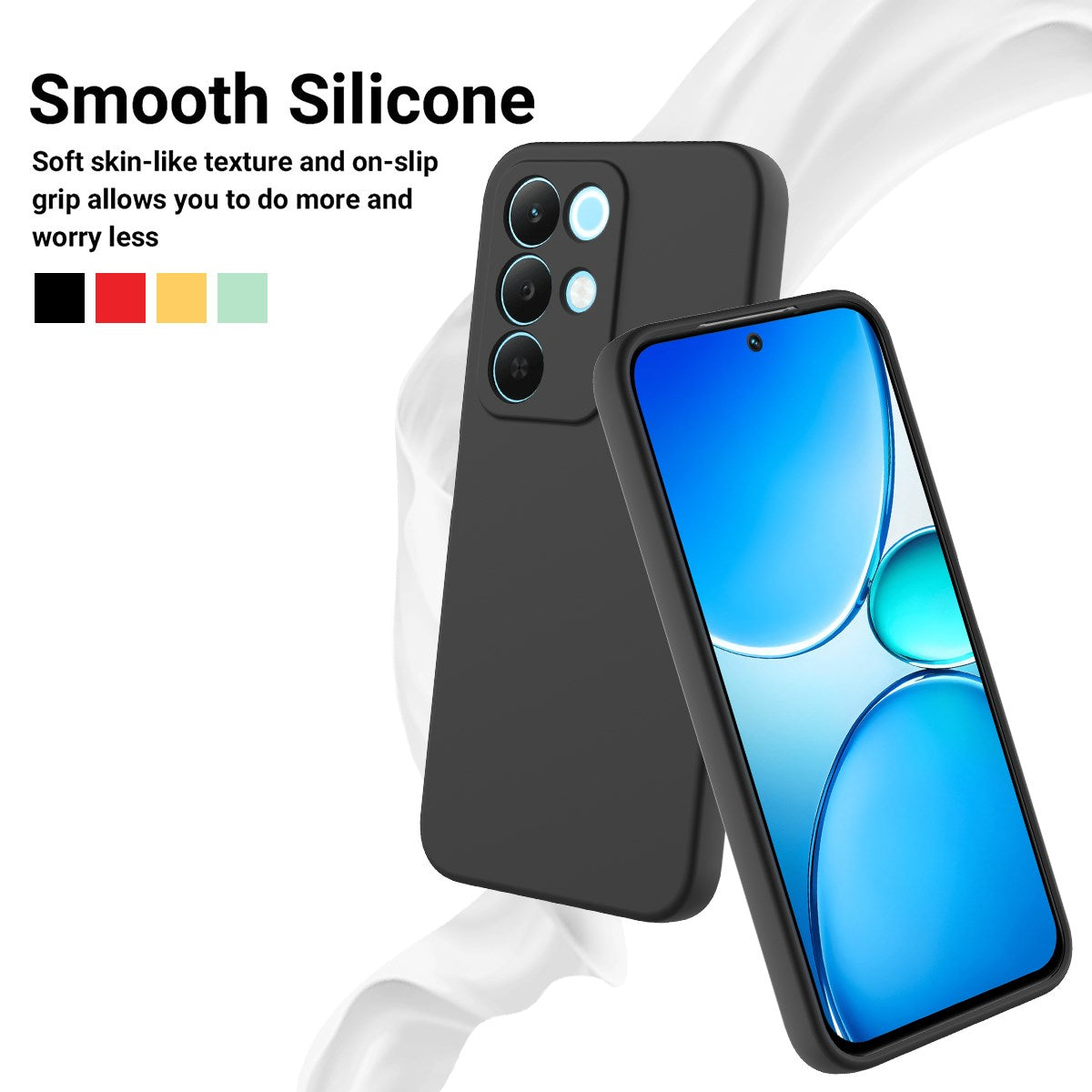 Realme C100 EIDERWOOD Silicone Case with Strap - Black