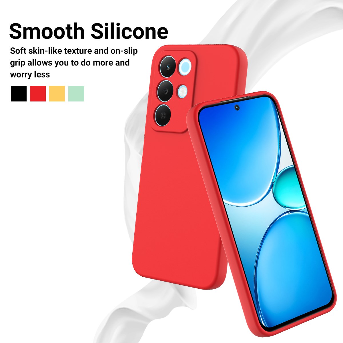 Realme C100 EIDERWOOD Silicone Case with Strap - Red