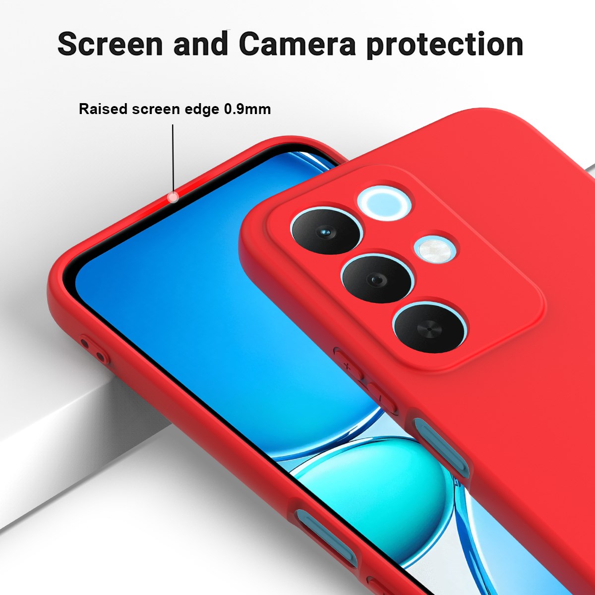 Realme C100 EIDERWOOD Silicone Case with Strap - Red