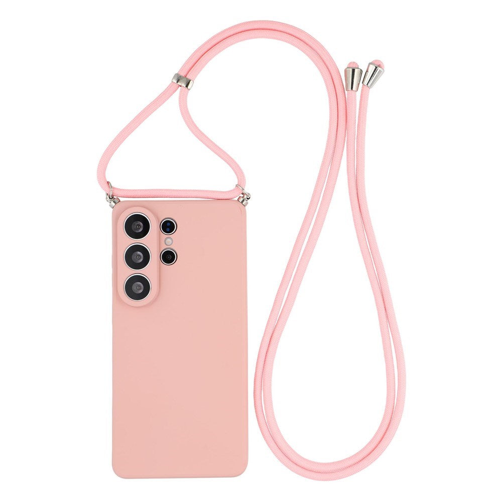 Samsung Galaxy S26 Ultra EIDERWOOD Lined Flexible Plastic Case w. Strap - Pink