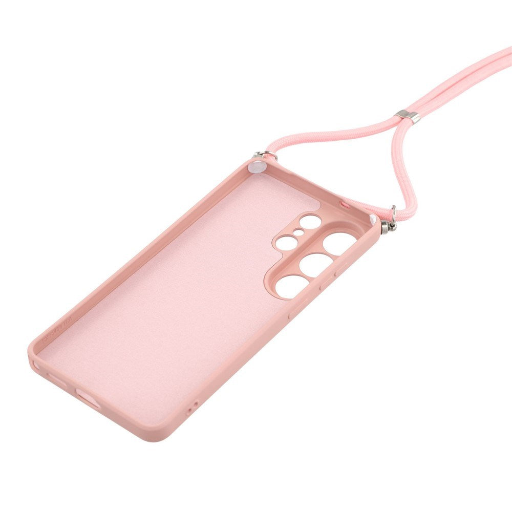 Samsung Galaxy S26 Ultra EIDERWOOD Lined Flexible Plastic Case w. Strap - Pink