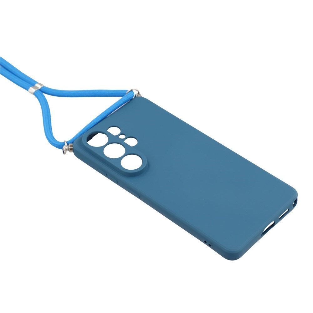 Samsung Galaxy S26 Ultra EIDERWOOD Lined Flexible Plastic Case w. Strap - Dark Blue