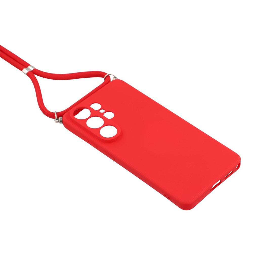 Samsung Galaxy S26 Ultra EIDERWOOD Lined Flexible Plastic Case w. Strap - Red