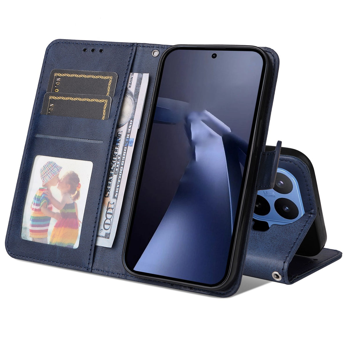 Xiaomi 17T Pro EIDERWOOD Faux Leather Flip Case with Strap - Blue