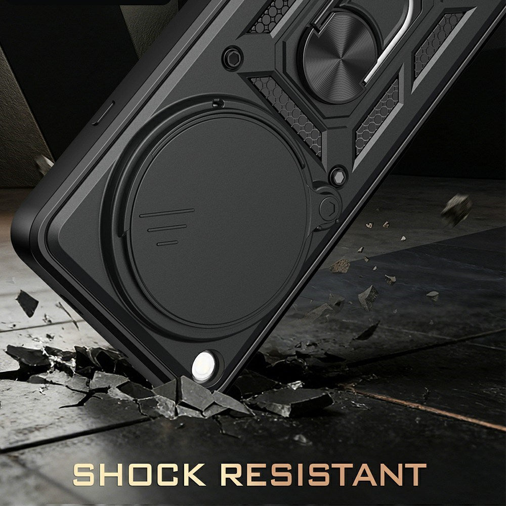 OPPO Find X9 Ultra EIDERWOOD Tough Case with 360° Rotatable Camslider & Kickstand - Black / Blue