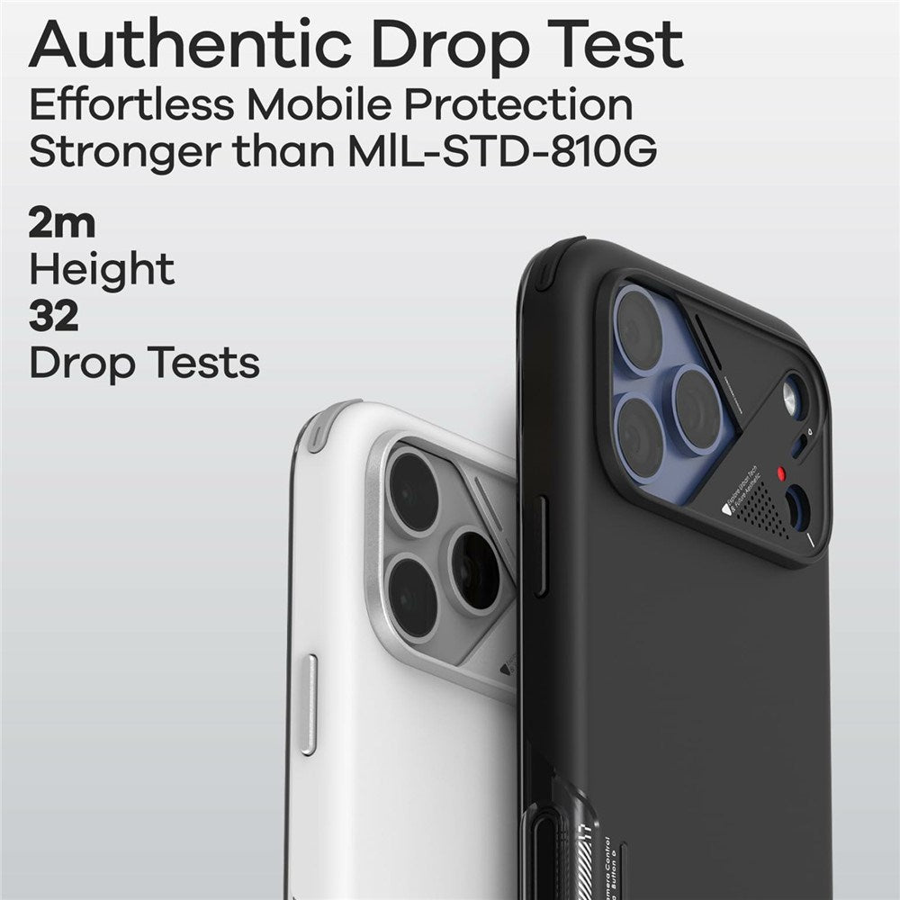 iPhone 17 Pro AULUMU Shock-Absorbing Hybrid Case - MagSafe Compatible - Black