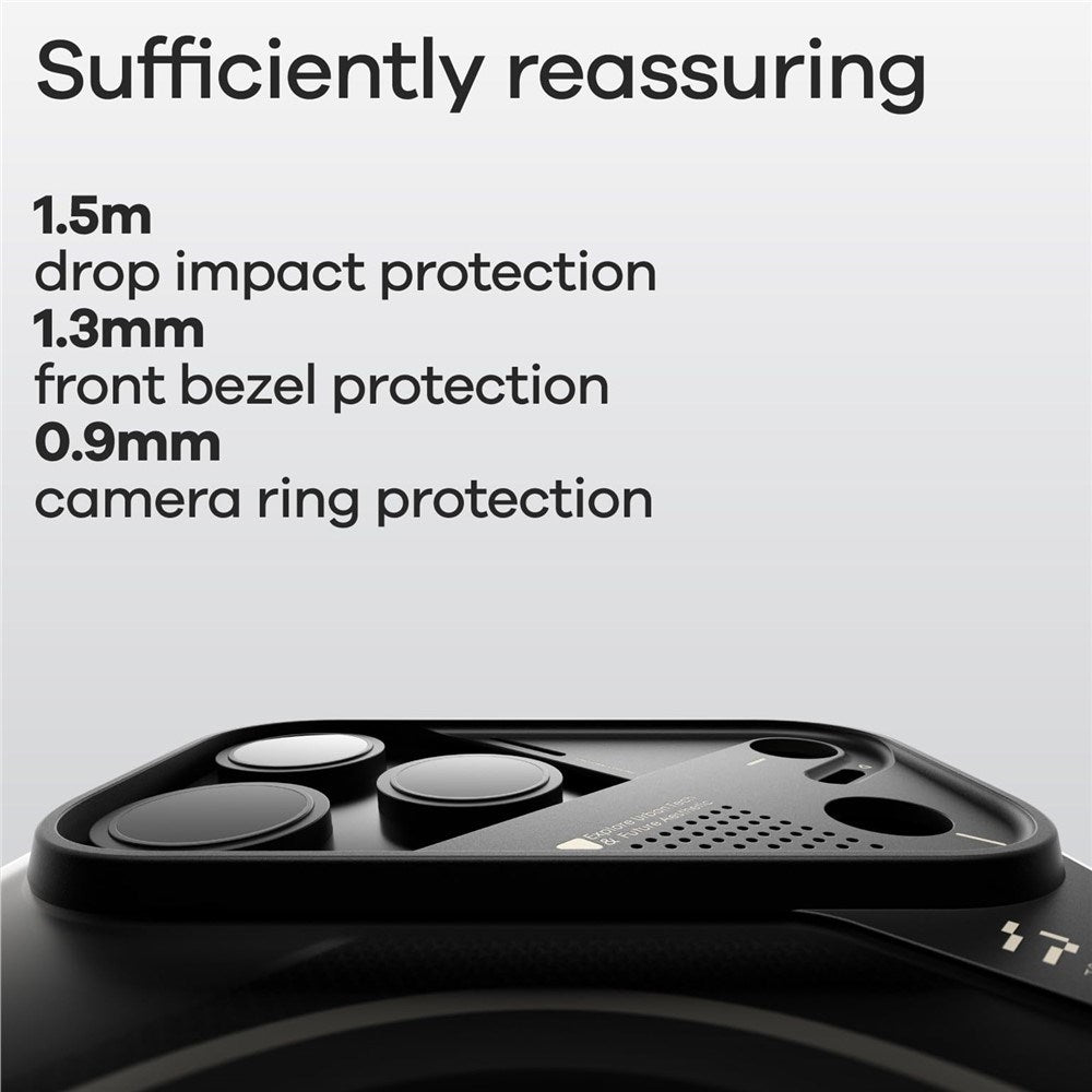 iPhone 17 Pro Max AULUMU Luminous Flexible Plastic Case - MagSafe Compatible - Black