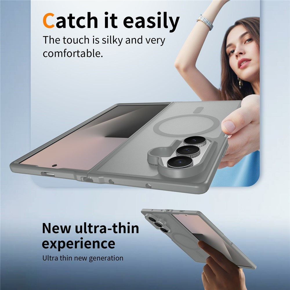 Samsung Galaxy Z Fold8 Ultra Matte Flexible Plastic Case - MagSafe Compatible - Grey