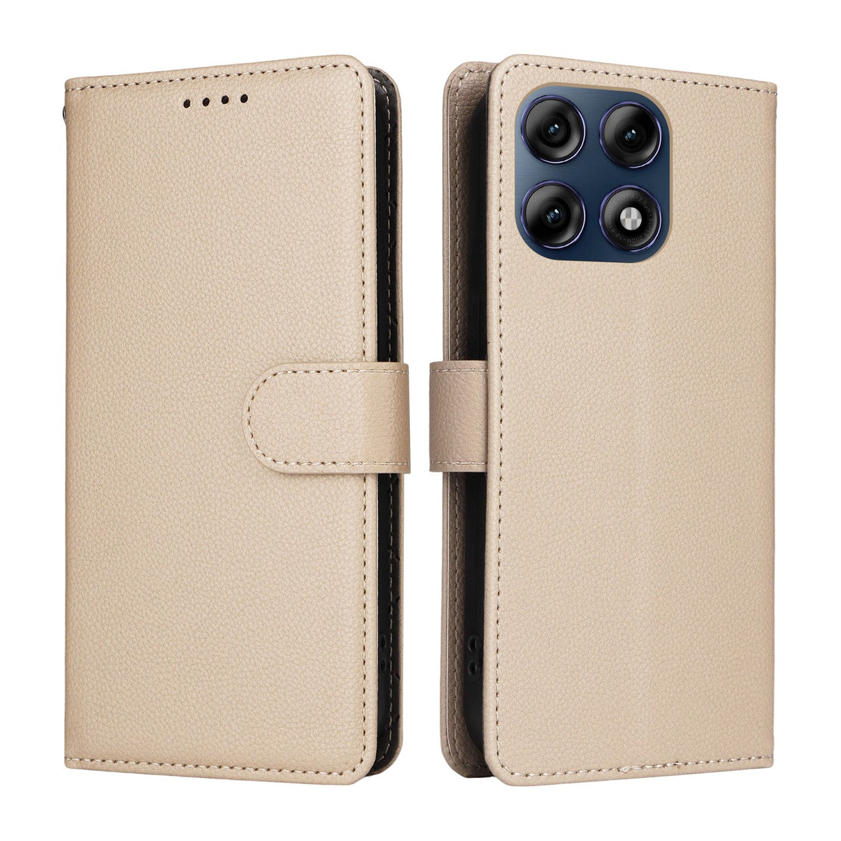 Motorola Edge 70 Pro EIDERWOOD Faux Leather Flip Case with Strap - Beige