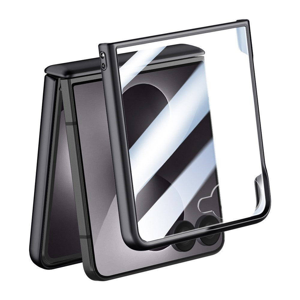 Samsung Galaxy Z Flip8 EIDERWOOD Case - Built-in Screen Protection & Stand Function - Black