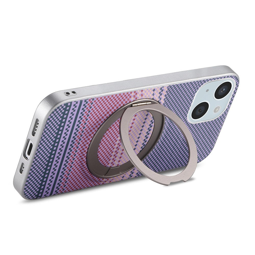 iPhone 14 / 13 EIDERWOOD Hybrid Plastic Gradient Case with Rotating Kickstand - MagSafe Compatible - Purple