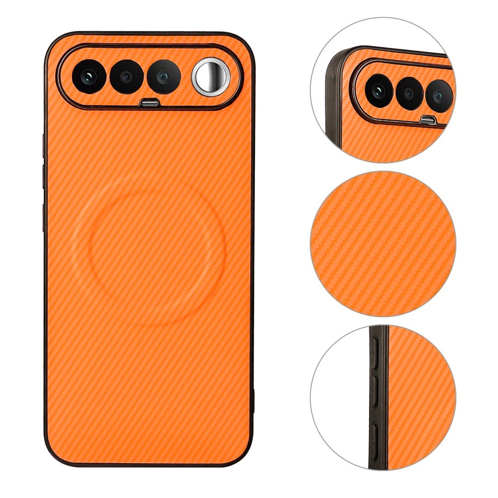 Realme 16 EIDERWOOD Hybrid Carbon Case - MagSafe Compatible - Orange
