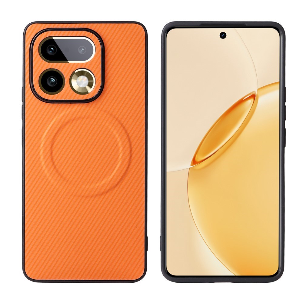 Realme 16 Pro+ EIDERWOOD Hybrid Carbon Case - MagSafe Compatible - Orange