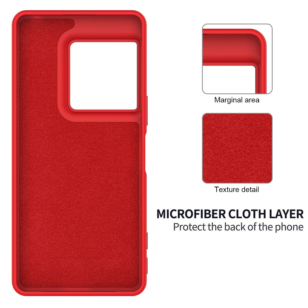 Sony Xperia 1 VIII EIDERWOOD Lined Silicone Case with Strap - Red