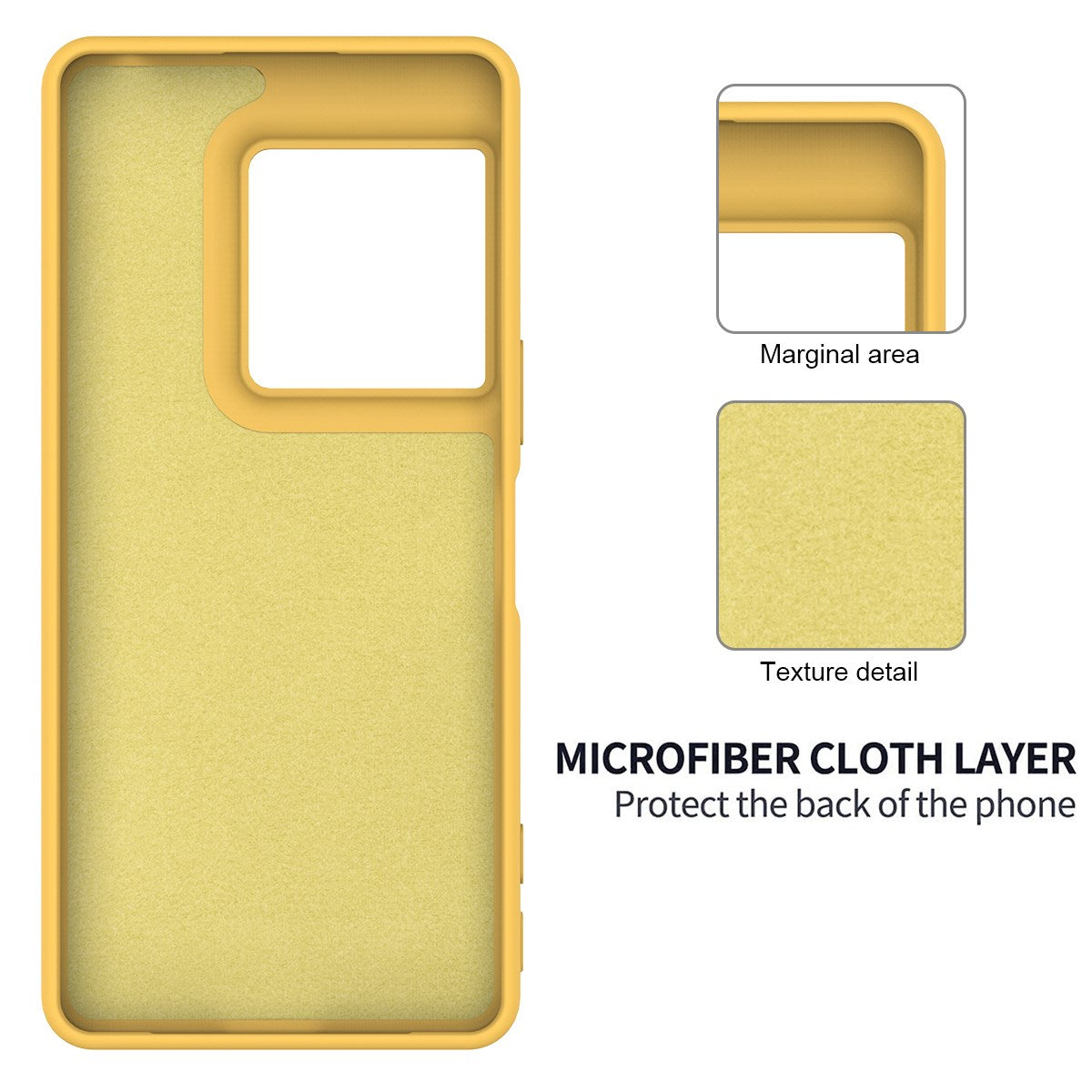Sony Xperia 1 VIII EIDERWOOD Lined Silicone Case with Strap - Yellow