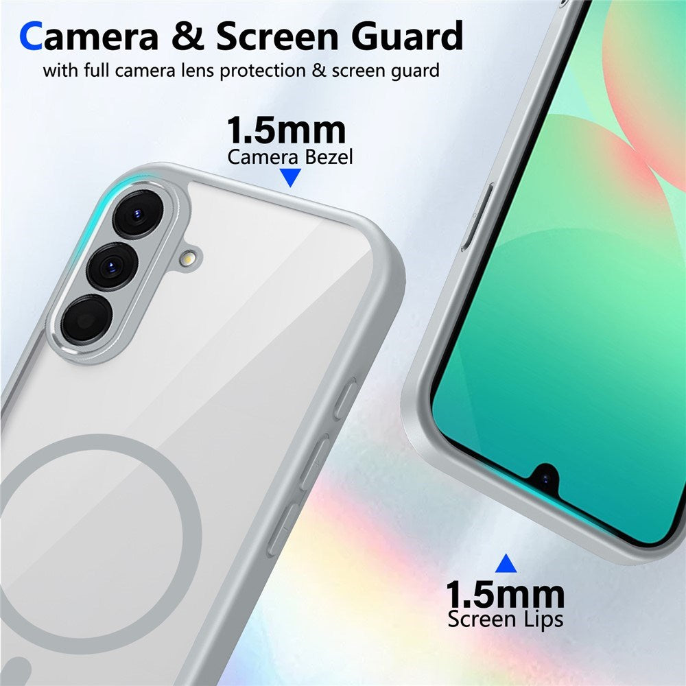 Samsung Galaxy A27 EIDERWOOD Hybrid Plastic Case - MagSafe Compatible - Clear / Grey