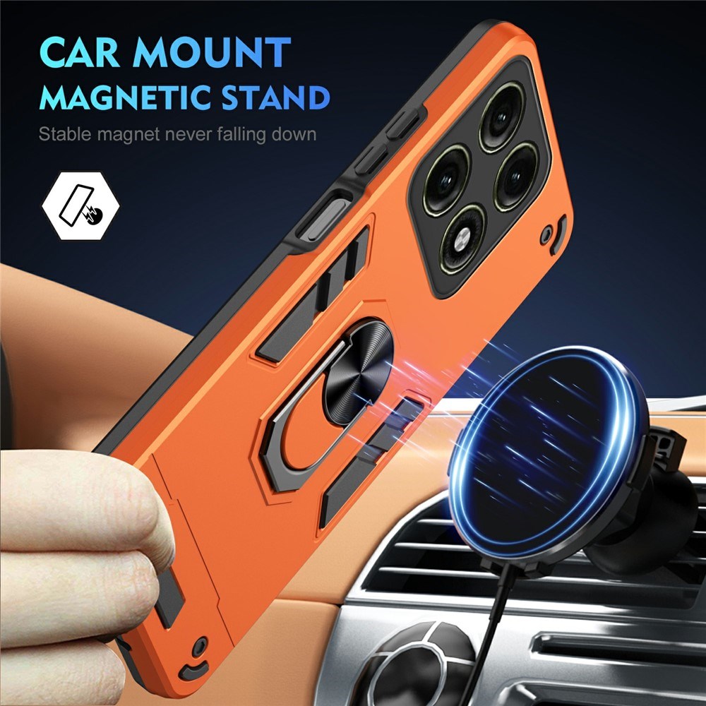 Motorola Edge 70 Pro EIDERWOOD Magnetic Hybrid Rugged Case with Kickstand - Orange