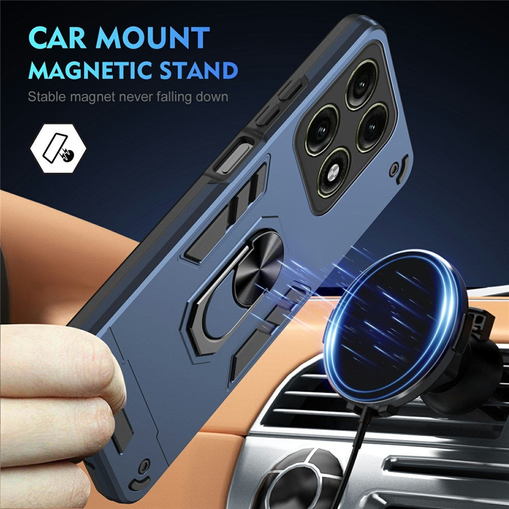 Motorola Edge 70 Pro EIDERWOOD Magnetic Hybrid Rugged Case with Kickstand - Blue