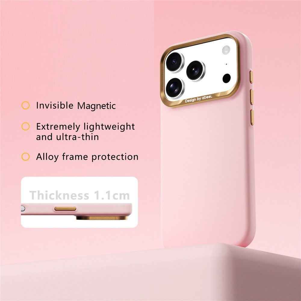 iPhone 18 Pro Max / 17 Pro Max ABEEL Hard Soft-Touch Plastic Case - MagSafe Compatible - Pink