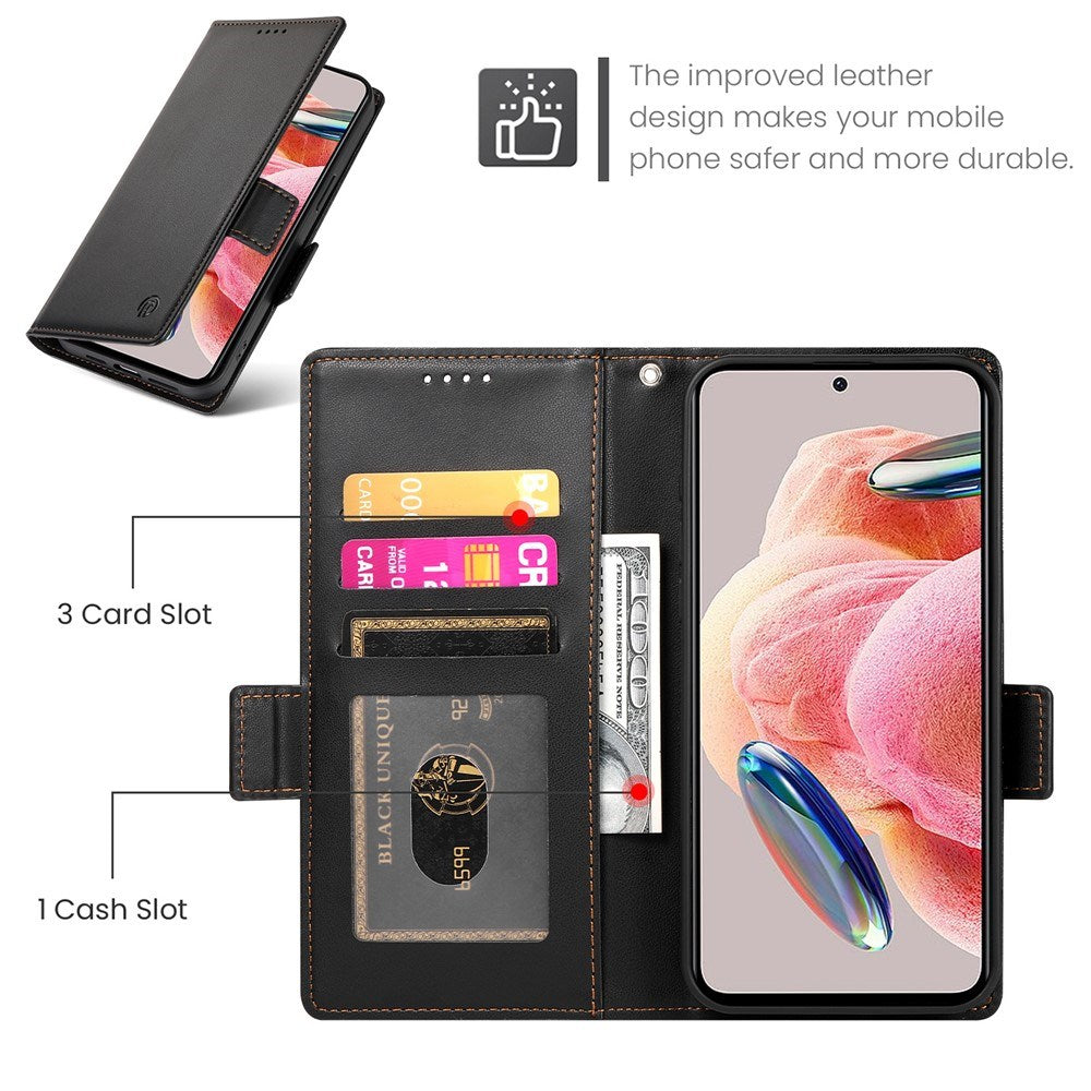 OPPO Reno16 F (5G) EIDERWOOD Faux Leather Flip Case with Card Holder - Black