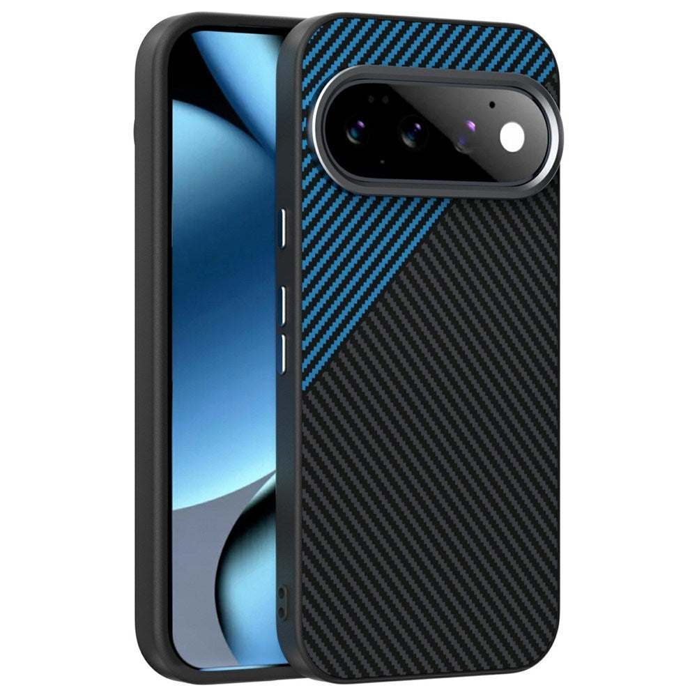 Google Pixel 11 Pro ABEEL Hybrid Case with Carbon Fiber Texture - Black / Blue