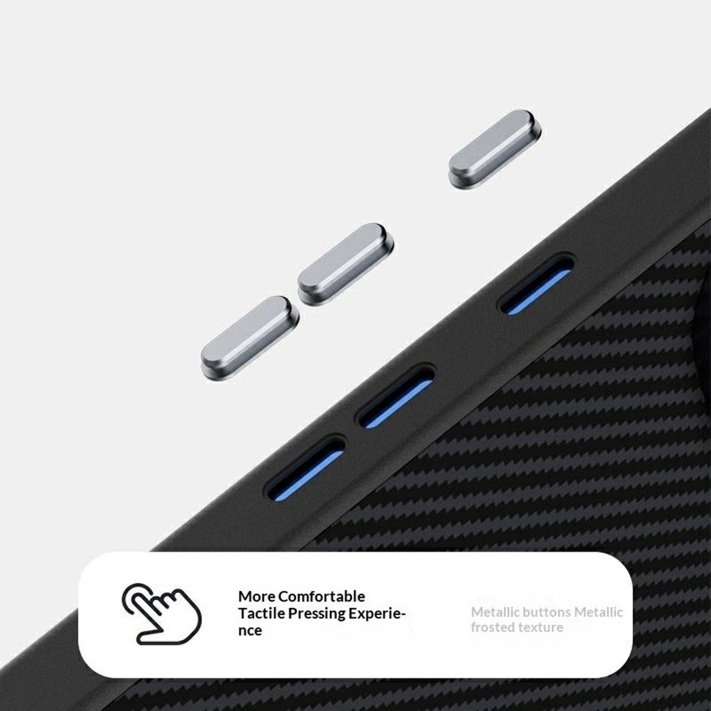 Google Pixel 11 Pro ABEEL Hybrid Case with Carbon Fiber Texture - Black / Purple