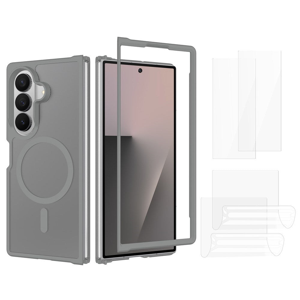 Samsung Galaxy Z Fold8 Ultra EIDERWOOD Hybrid Case incl. Screen Protector Set - Grey / Transparent