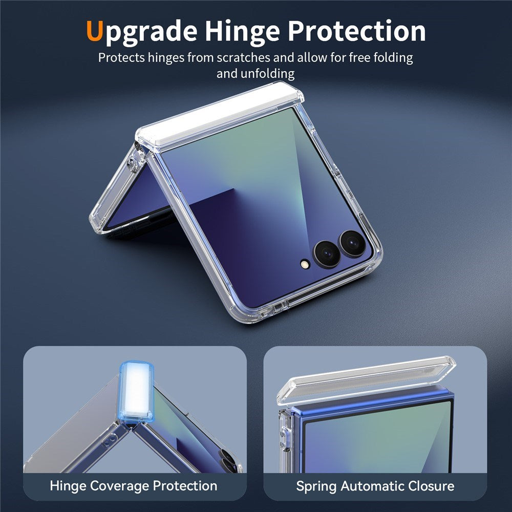 Samsung Galaxy Z Flip8 EIDERWOOD Hybrid Case with Hinge Protection - Transparent