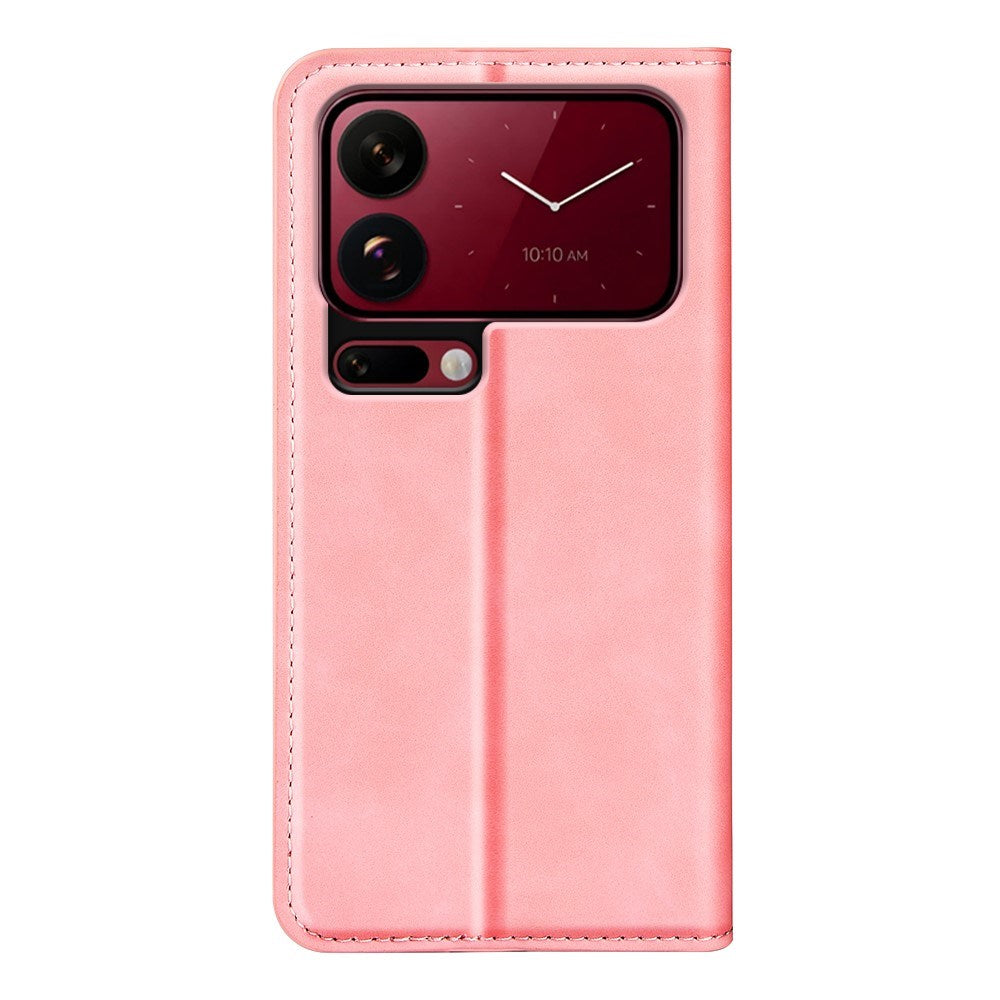 Xiaomi 18 Pro EIDERWOOD Artificial Leather Flip Case with Wallet and Stand Function - Pink