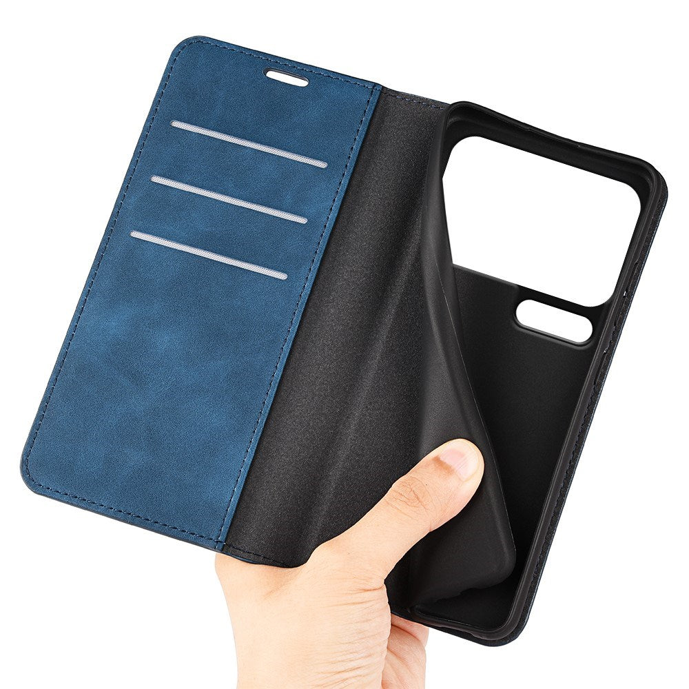 Xiaomi 18 Pro EIDERWOOD Artificial Leather Flip Case with Wallet and Stand Function - Blue