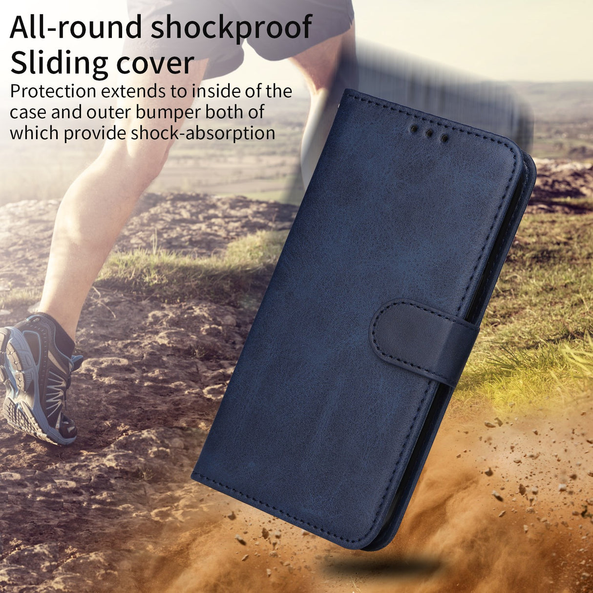 Honor 600 Smart EIDERWOOD Flip Cover in Faux Leather - Blue