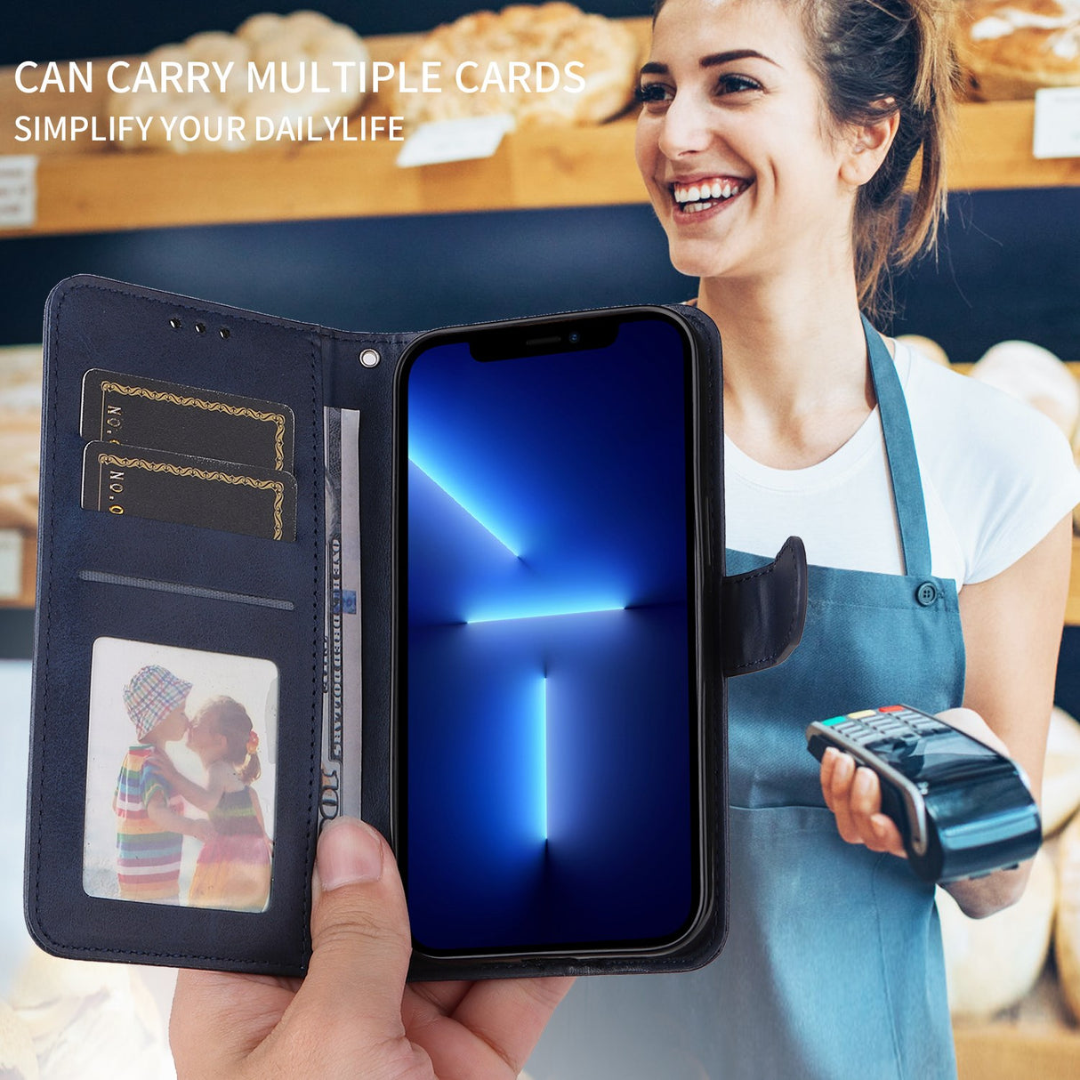 Honor 600 Smart EIDERWOOD Flip Cover in Faux Leather - Blue