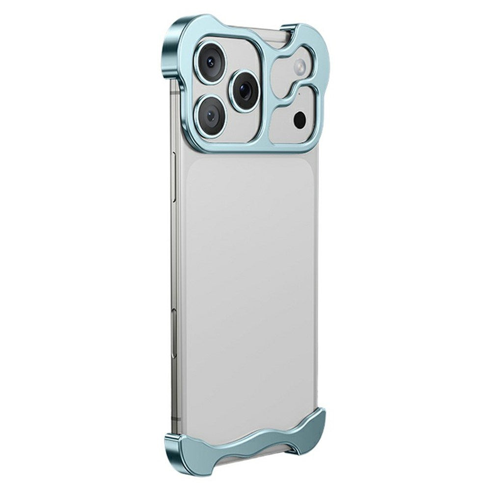iPhone 18 Pro Max Two-Piece Metal Bumper Case - Blue