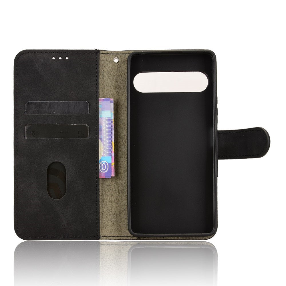 Sony Xperia 10 VIII EIDERWOOD Artificial Leather Flip Case with Wallet and Stand Function - Black
