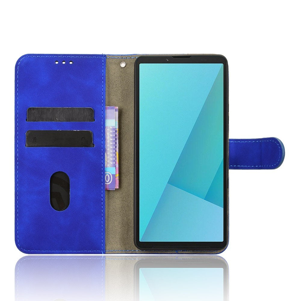 Sony Xperia 10 VIII EIDERWOOD Artificial Leather Flip Case with Wallet and Stand Function - Blue