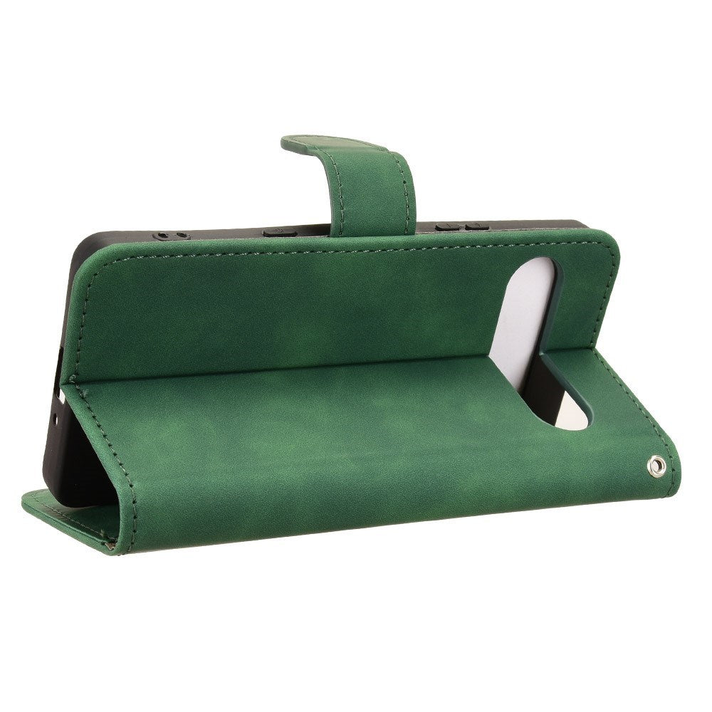 Sony Xperia 10 VIII EIDERWOOD Artificial Leather Flip Case with Wallet and Stand Function - Green