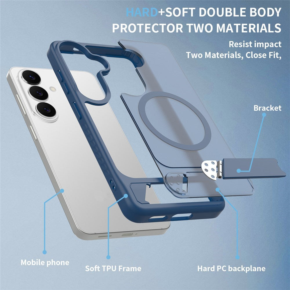 Samsung Galaxy S26 FE / S25 FE EIDERWOOD Hybrid Case with Kickstand - MagSafe Compatible - Blue