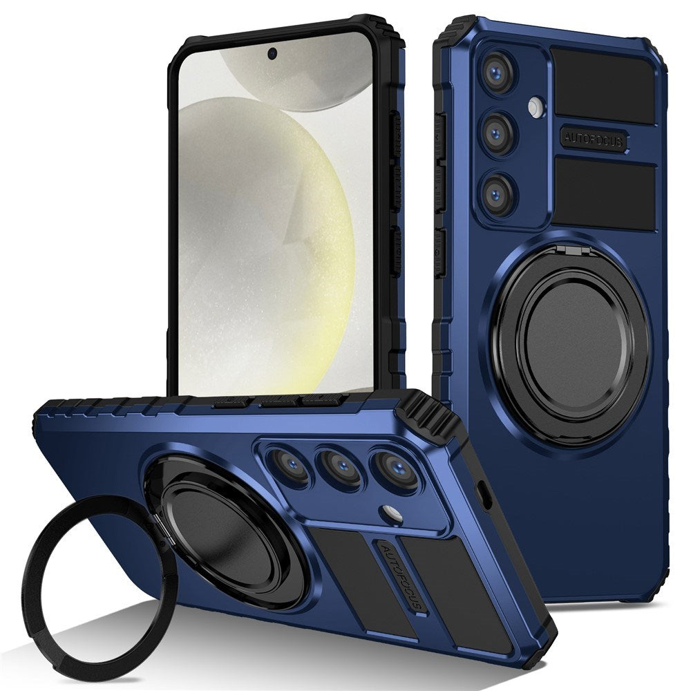 EIDERWOOD Samsung Galaxy S26 FE / S25 FE Tough Case w. Magnetic Kickstand - Blue