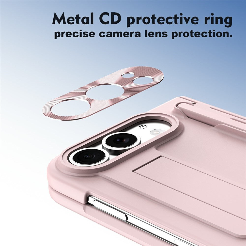 iPhone Fold EIDERWOOD Case with Screen Protector, Camera Protector and Stylus - Pink
