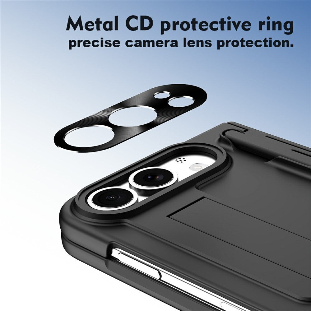 iPhone Fold EIDERWOOD Case with Screen Protector, Camera Protector and Stylus - Black