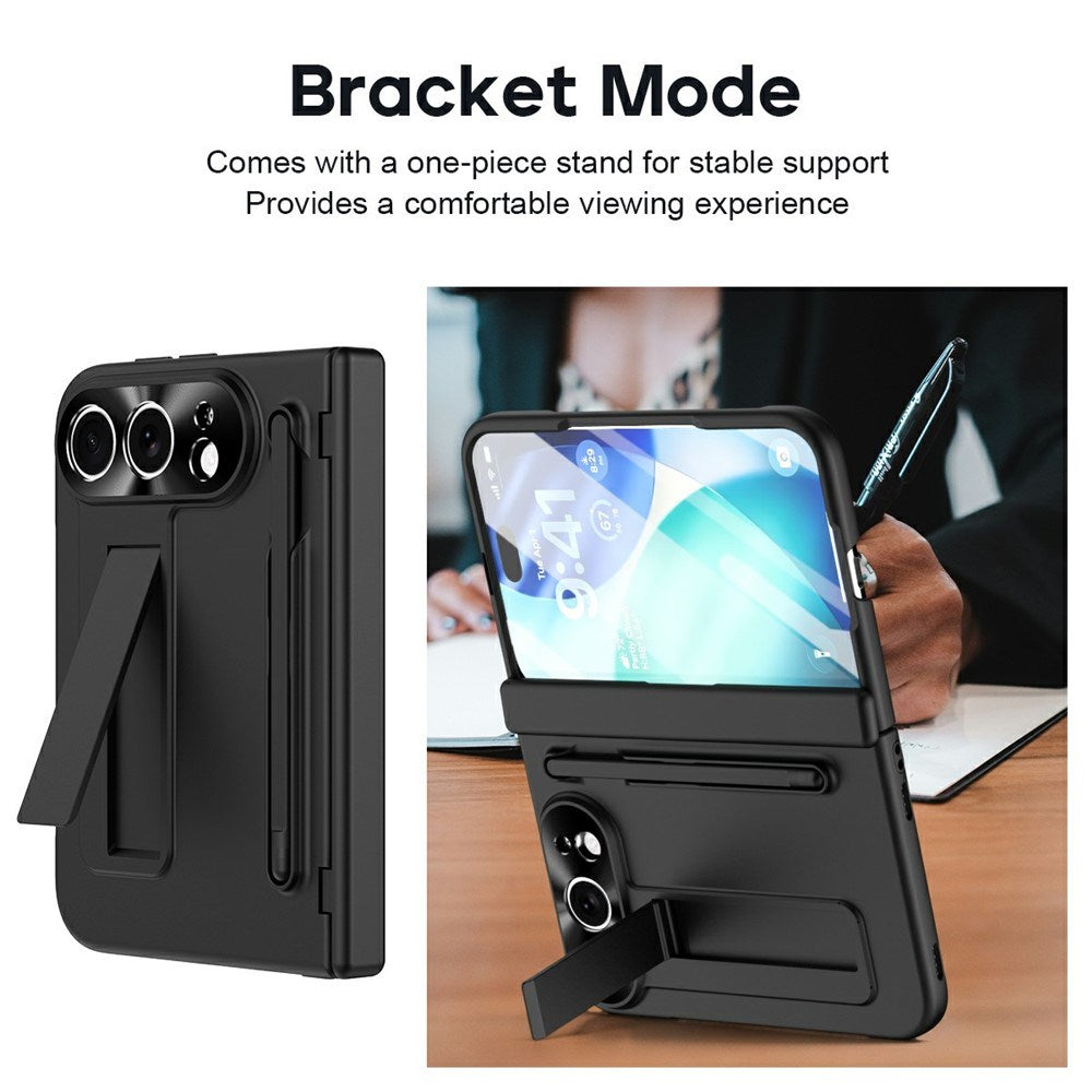 iPhone Fold EIDERWOOD Case with Screen Protector, Camera Protector and Stylus - Black
