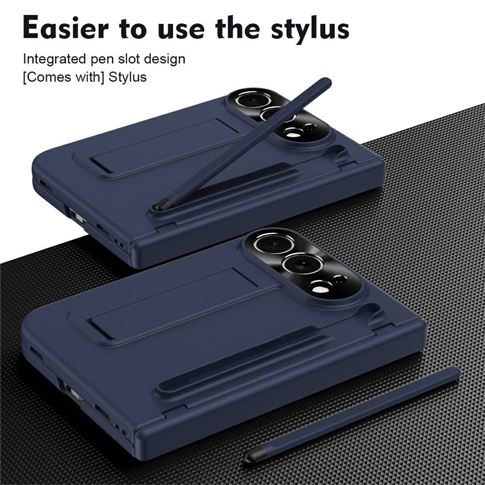 iPhone Fold EIDERWOOD Case with Screen Protector, Camera Protector and Stylus - Blue