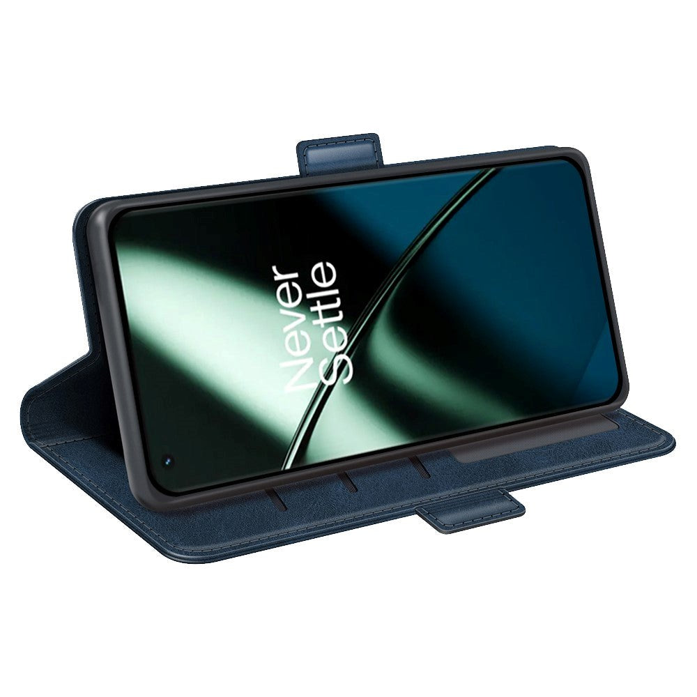 OnePlus 11 Flip Case w. Card Holder & Stand Function - Blue
