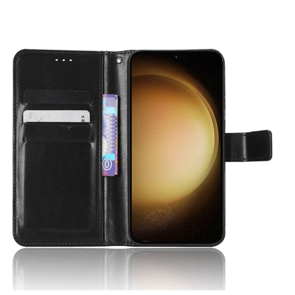 EIDERWOOD Samsung Galaxy S23+ (Plus) Faux Leather Flip Case with Cardholder & Stand Function - Black