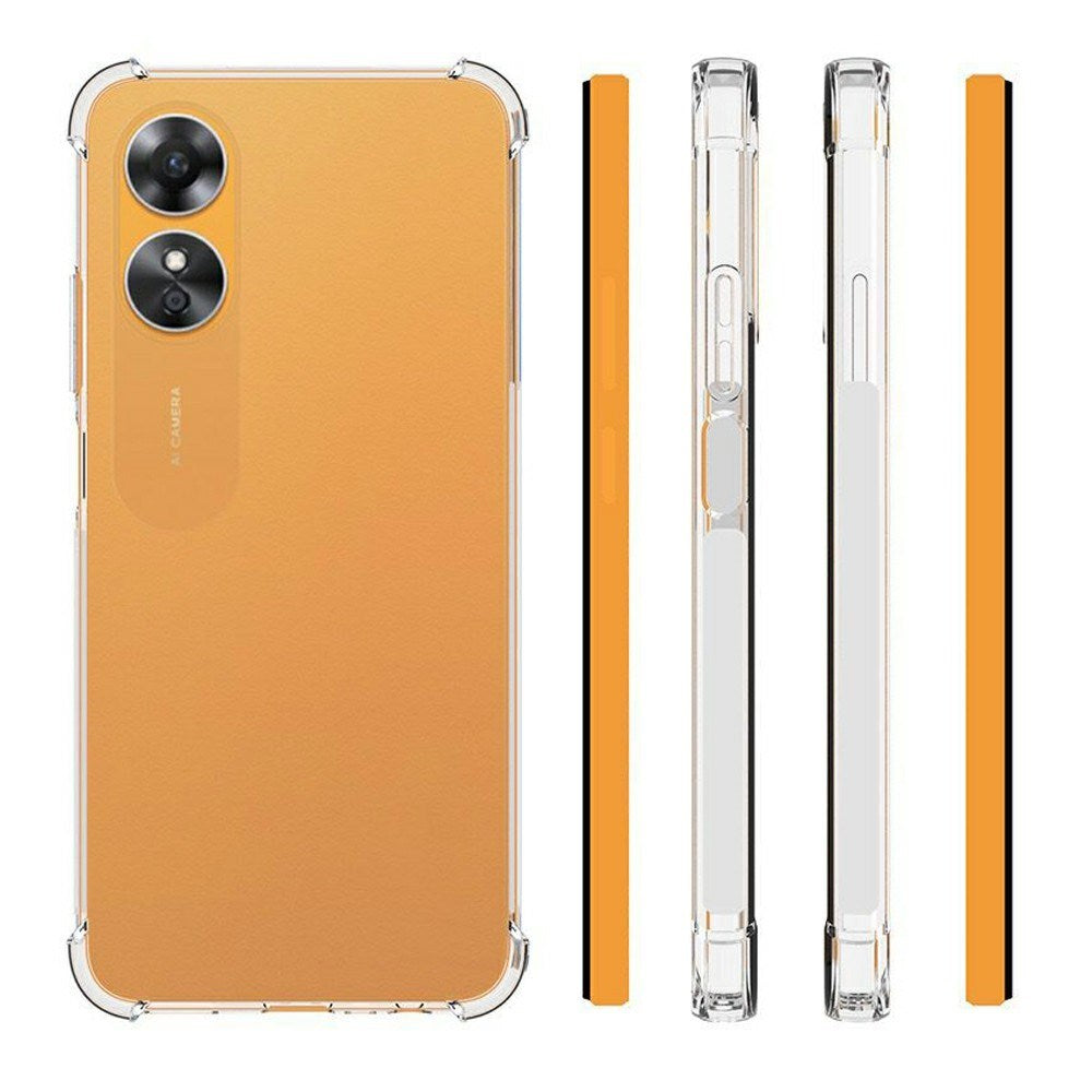 OPPO A17 EIDERWOOD Flexible Plastic Case with Reinforced Corners - Transparent