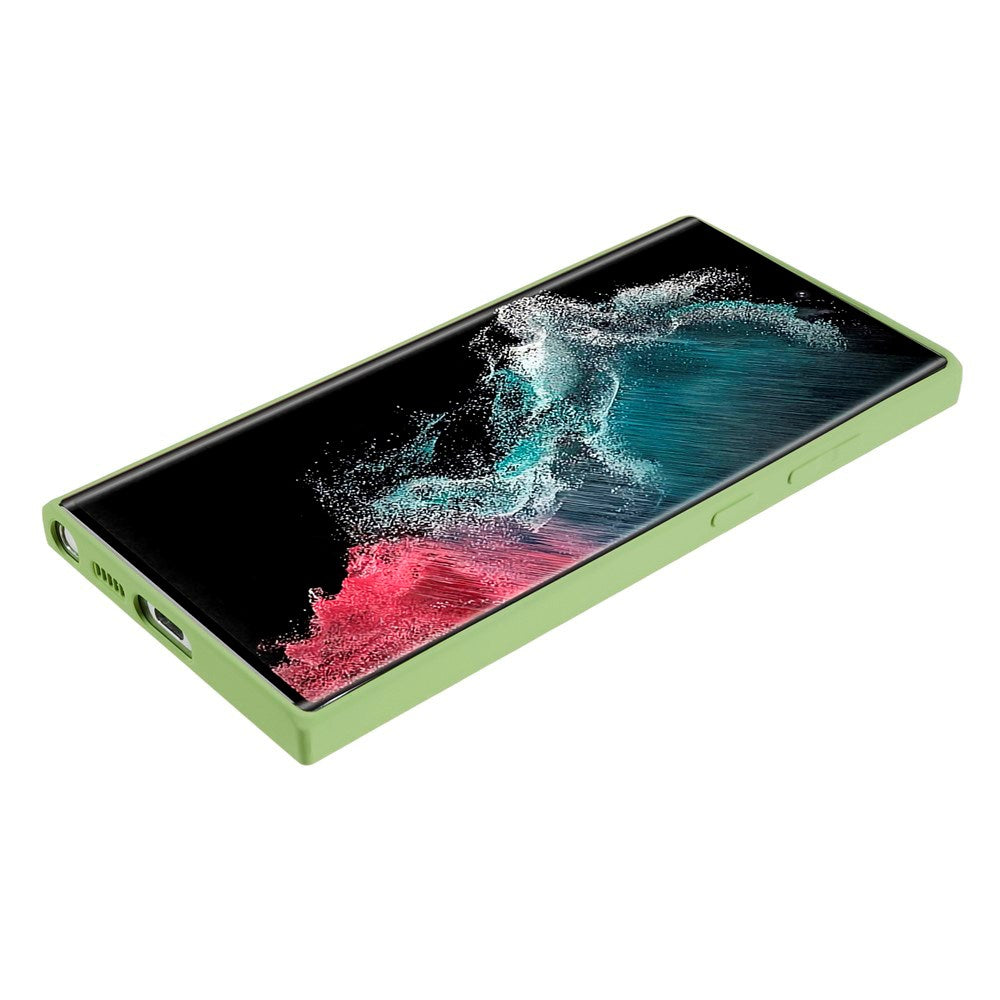 EIDERWOOD Samsung Galaxy S22 Ultra Lined Flexible Plastic Case - Light Green