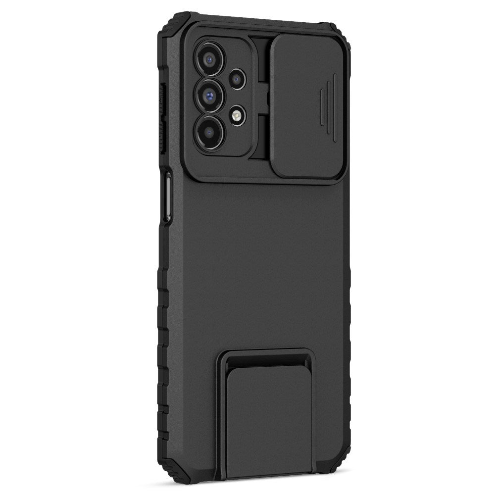 EIDERWOOD Samsung Galaxy A23 / A23 (5G) Tough Case with Kickstand & Cam Slider - Black