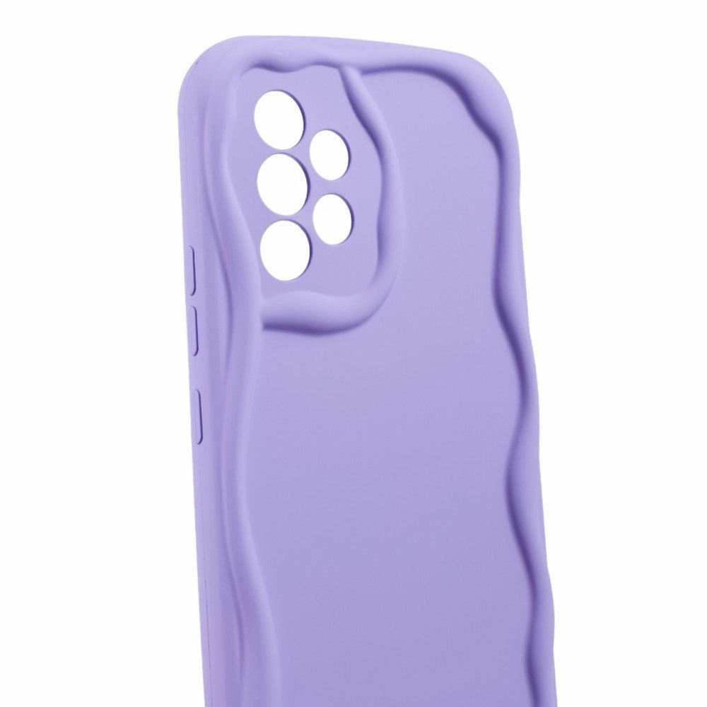 EIDERWOOD Samsung Galaxy A23 / A23 (5G) Flexible Plastic Case with Wavy Edges - Yellow