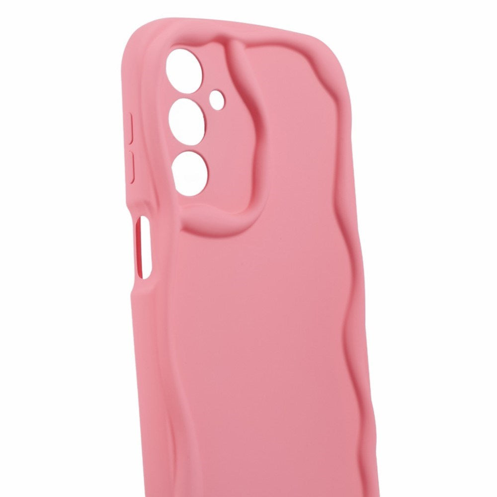 EIDERWOOD Samsung Galaxy S23 FE Flexible Plastic Case with Wavy Edges - Hot Pink