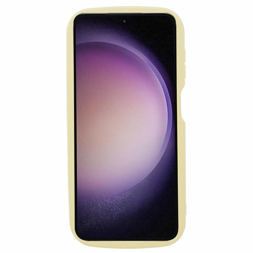 EIDERWOOD Samsung Galaxy S23 FE Flexible Plastic Case with Wavy Edges - Yellow